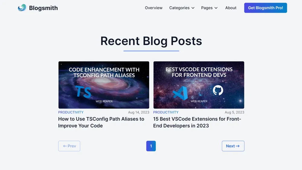 Blogsmith Free preview