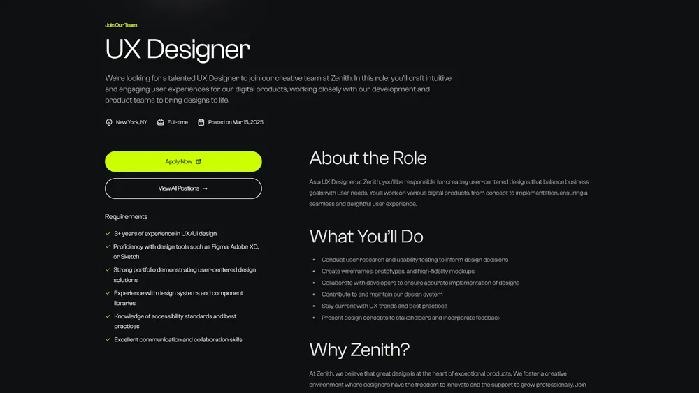 Zenith preview