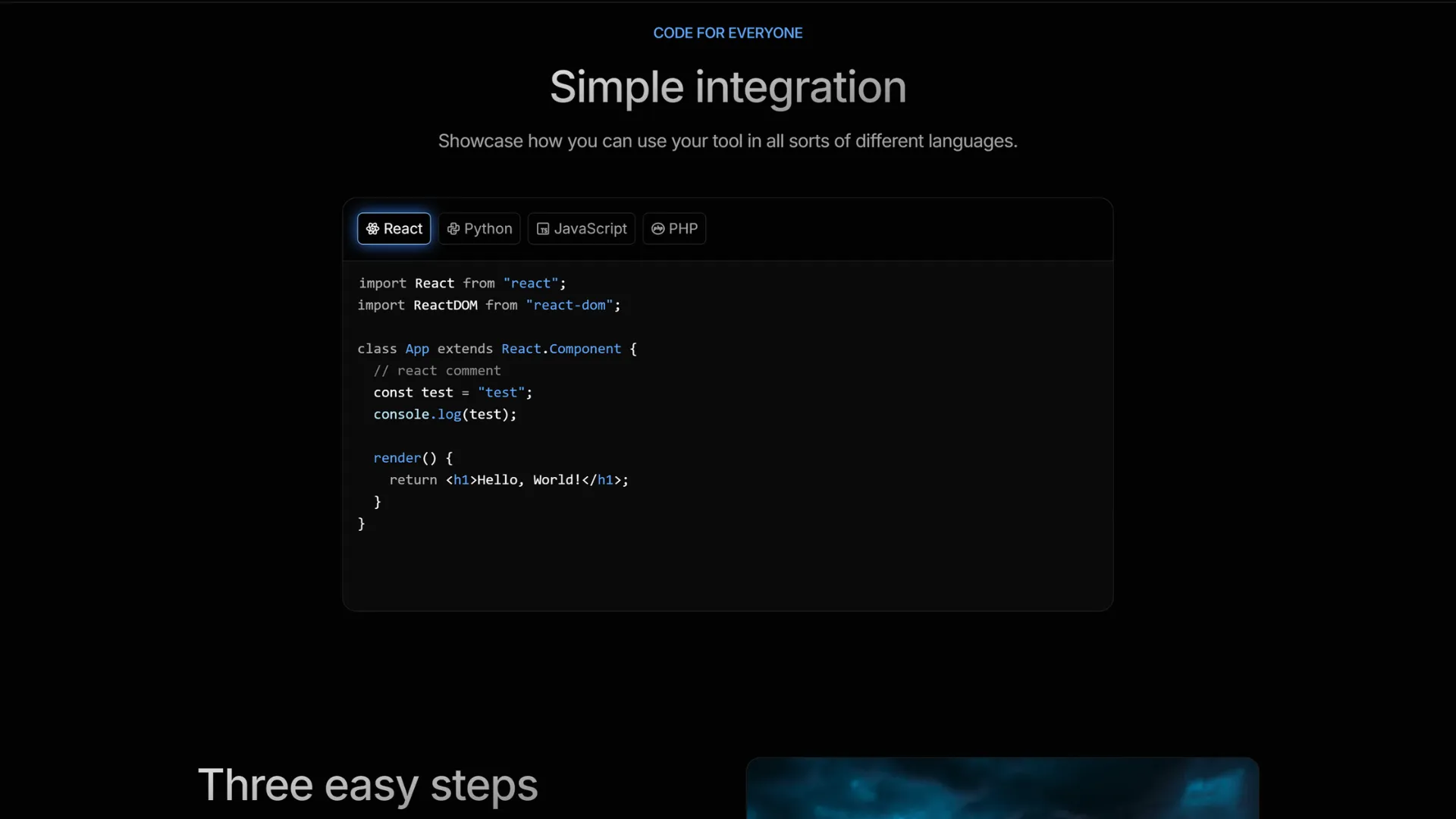 code toggle